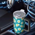 thumbnail image 6 of 40oz Tumbler with Handle and Straw, Vacuum Insulated Stainless Steel Travel Mug, Fits Car Cup Holder, Daisy Floral Print, 6 of 6
