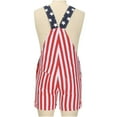 thumbnail image 6 of HomeGardon Men's Shorts Clearance! 1Pc American Flag Overalls for Men Women Independence Day Overalls Shorts Denim Bib Adjustable Straps Jumpsuit Jean Rompers with Pockets，XS-5XL, 6 of 8