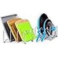 thumbnail image 3 of 2 Pack - SimpleHouseware Kitchen Cabinet Pantry and Bakeware Organizer Rack Holder, Silver, 3 of 4