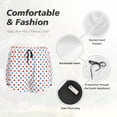 thumbnail image 5 of Disketp Red Blue Polka Dots Print Women's Shorts Workout Shorts for Athletic Gym Running Shorts with Phone Pockets, 5 of 8