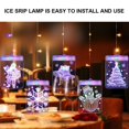 thumbnail image 4 of Luces decorativas navideñas para ventanas, luces de cadena para exteriores, interiores, ventanas, caminos, patios, dormitorios, fiestas, vacaciones, pared, blanco cálido, 4 of 5