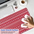 thumbnail image 4 of Long Mouse Pads for Desk,Red Christmas Pattern Desk Mats on Top Of Desks, Desk Mouse Pad Extra Large with 3mm Non-Slip Base and Stitched Edge for Gaming,Office,Work,Home 31.5x11.8in, 4 of 5