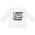 thumbnail image 3 of Inktastic I Watch Football with My Daddy Boys or Girls Long Sleeve Toddler T-Shirt, 3 of 5