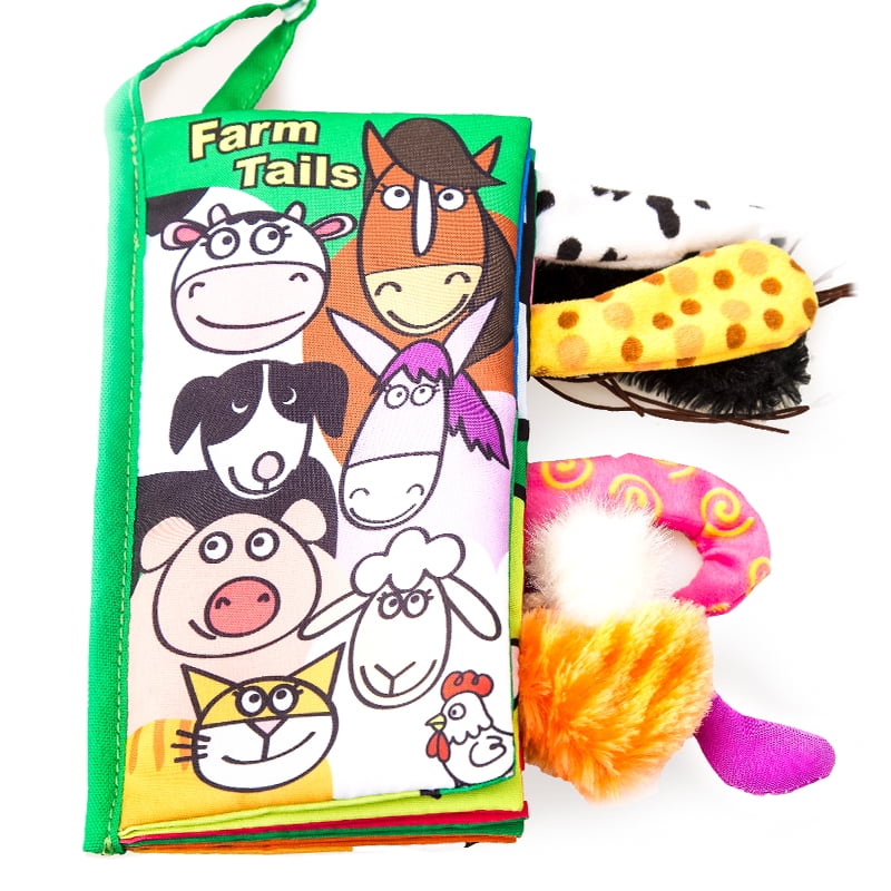 Animal Tails Cloth Book Baby Kids Toy Development Books Learning Education Gift 