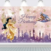Jasmine Aladdin Princess Taspestry Wall Decor Background Banner Birthday Backdrop Party Supplies