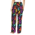 thumbnail image 3 of Goofa Colorful Cats Printed Soft Pajama Pants for Women, Wide Leg Comfy Casual Lounge Yoga Pants-Medium, 3 of 9