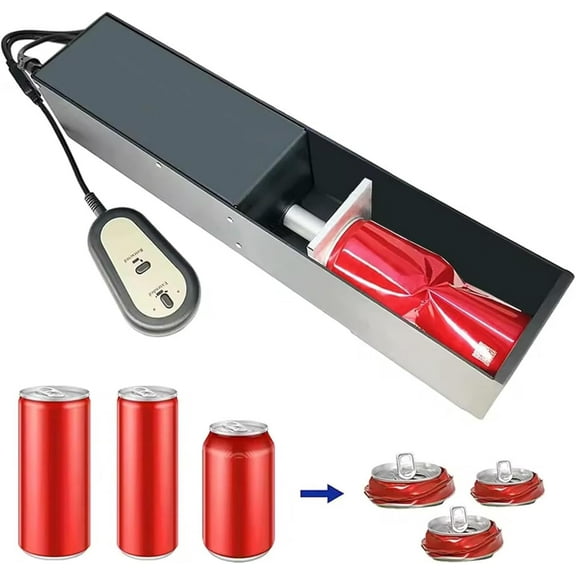 Metal Can Crusher, Can Crushers for Recycling Wall Mounted, Can Crusher for Beer with Controller Operate, Rugged and Durable, for Recycling Aluminium soda, soda Beer