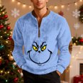 thumbnail image 2 of Christmas T. Shirts Men Christmas Crewneck Sweater Light Blue XXXL, 2 of 5
