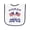 White and Navy, variant on Inktastic 2026 4th of July USA Flag Baby Terry Cloth Bib