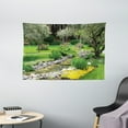 thumbnail image 1 of Garden Decor Tapestry, Japanese Park Style Recreational View with Pond Grass Stones and Trees Landscape, Wall Hanging for Bedroom Living Room Dorm Decor, 60W X 40L Inches, Green, by Ambesonne, 1 of 2
