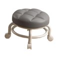 thumbnail image 1 of Abbracc Furniture Stool Low Rolling Seat Multi-Function Portable PU Padded Rolling Stool Gray, 1 of 9