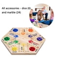 thumbnail image 3 of Flying Chess Board Game Wooden Hexagonal Flying Chess Board Game Puzzle Toy For Children Double Sided Painted 6 And 4 Fun Player Board Game, 3 of 8