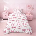thumbnail image 2 of Erosebridal Cute Pink Bowknot Kids Twin Bedding,Cute Princess Bowknot Duvet Cover Set For Girls,Reversible Pink,2pcs(No Comforter), 2 of 6
