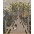thumbnail image 3 of Frank E. Case 12x14 Black Modern Framed Museum Art Print Titled - The Palm Alley (Before 1932), 3 of 5