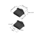 thumbnail image 2 of Unique Bargains Silicone Micro Male Port Anti-Dust Stopper Cap Cover Black 5PCS, 2 of 5