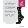 thumbnail image 7 of MeMoi Pineapple Sunglasses Bamboo Blend Crew Socks - Womens - Female, One Size, Black, 7 of 7