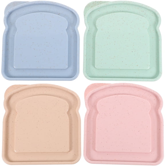 Miangastore 4pcs Sandwich Storage Cases Toast Case with Lid Portable Toast Container