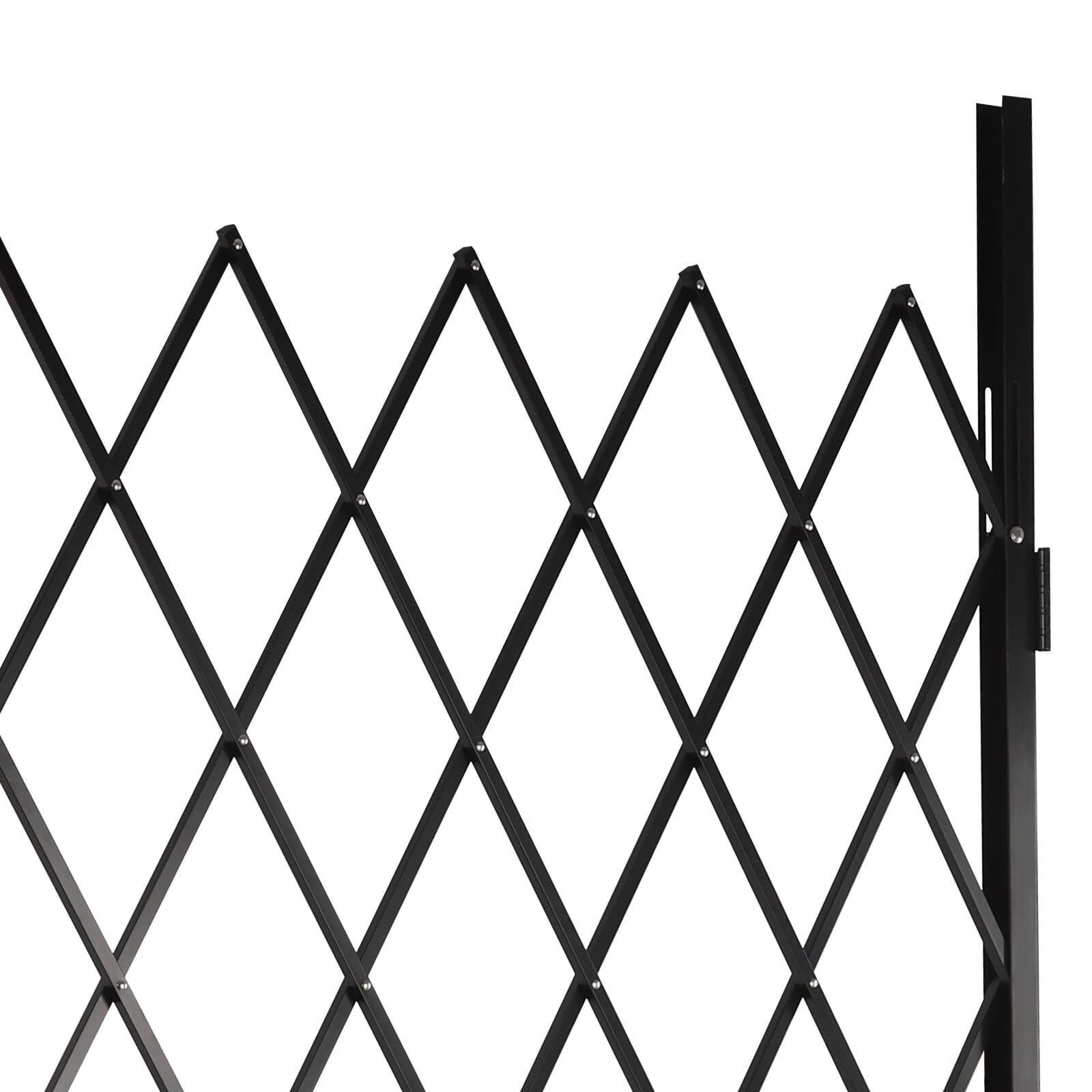 7.2ft x 6.5ft Folding Security Gate - Wall Mount Single Scissor Gate, Indoor Outdoor Safety Door for Home Office
