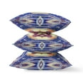 thumbnail image 4 of Pastel Floral Squares Suede Zippered Pillow w Insert Blue Muted Orange Cream 16", 4 of 5
