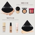 thumbnail image 3 of 6 PCS Powder Puffs, Pure Velour Soft Triangle Wedge Makeup Powder Puff for Loose Powder Mineral Powder Body Powder Wet Dry Cosmetic Foundation Sponge Makeup Tool (Black), 3 of 5