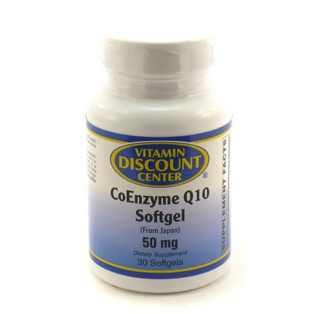 10 Centers - CoEnzyme Q 10 Softgel 50mg by Vitamin Discount Center - 30 Softgels COQ10