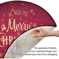 thumbnail image 3 of Coolnut Merry Christmas Red Christmas Tree Mats Waterproof Tree Skirt, Deer New Year Winter Xmas Tree Stand Tray Mat Floor Protector Pad for Holiday Party Decoration, 28.3", 3 of 6