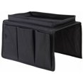 thumbnail image 1 of Organizador de apoyabrazos de sofá, soporte de sofá con control remoto, organizador de sofá de tela Oxford con bandeja portavasos para reposabrazos de silla de colchón reclinable, negro, tamaño libre, 1 of 5