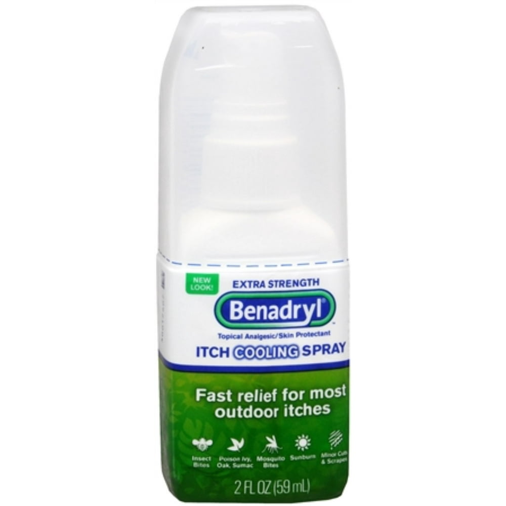 Benadryl Itch Relief Spray Extra Strength 2 oz (Pack of 4) Walmart