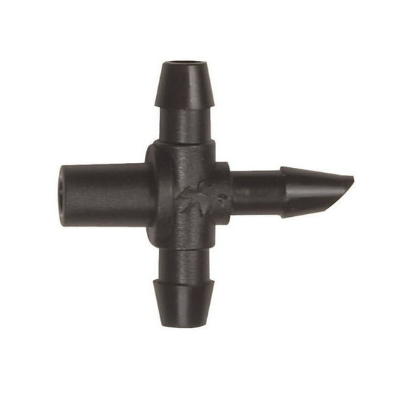 Rain Bird Drip Irrigation Tee BT25 - Barb Connection - 10 Pack, 1/4 In, Black