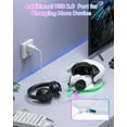 thumbnail image 4 of Magnetic Charging Dock for Meta Quest 3/Quest 3S, RGB Fast Charging Station for Oculus Quest 3S/3 with 2 Rechargeable Batteries, VR Accessories Charger Stand for Headset and Controller, 4 of 8