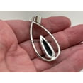 thumbnail image 5 of Real 925 Sterling Silver Pendant For Men Women, Genuine Black Onyx Cabochon Long Pear Gemstone Amazing Handcrafted Pendant For Her Him, 5 of 5
