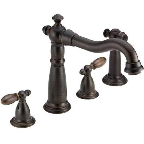 Delta Victorian Widespread Kitchen Faucet with Side Spray, Available in Various Colors by Delta