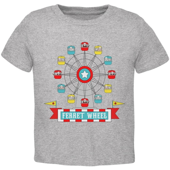 Ferris Wheel Ferret Pun Toddler T Shirt Heather 4T
