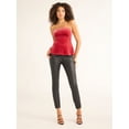 thumbnail image 2 of Sofia Jeans Women's Velvet Peplum Strapless Top, Sizes XS-XXXL, 2 of 4