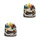 thumbnail image 3 of Advancent Resin Figurines Decorative Christmas Statues for Restaurant Bedroom Holiday Muñeco de nieve 2Conjunto, 3 of 6