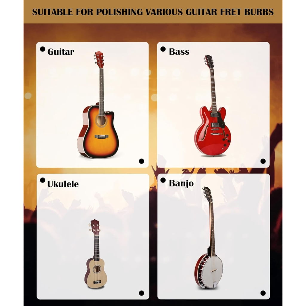 Guitar Luthier Tool 4 Angle Fret File Accuracy Guitar Fret Maintenance Tool
