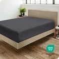 thumbnail image 5 of Bare Home Luxury 1800 Collection Fitted Sheet, Ultra-Soft, Deep Pocket, Twin, Forged Iron Gray, 5 of 8