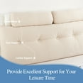 thumbnail image 5 of Lovote Bed Headboard Wedge Pillow with Neck Roll Pillow Ultimate Back Support and Comfort, 59"x20",Khiki, 5 of 7