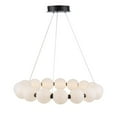 thumbnail image 2 of Trans Globe Ellington 25.5 in. Dimmable Integrated LED Black Chandelier Light Fixture with Acrylic Globe Shades, 2 of 7