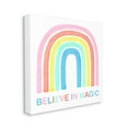 thumbnail image 3 of Stupell Industries Believe In Magic Phrase Children's Vibrant Pastel Rainbow, 17 x 17,Design by Reesa Qualia, 3 of 5