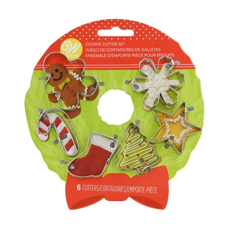 Wreath Cookie Cutter - Mini Metal Cookie Cutter Set 6/Pkg-Wreath