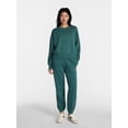 thumbnail image 2 of No Boundaries Boxy Fleece Sweatshirt, Midweight, Women's XXS-XXL, 2 of 5