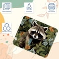 thumbnail image 3 of Raccoon 8.3x9.8 Inch Square Gaming Mouse Pad with Non-Slip Rubber Bottom, Printed Desk Mat for Office and Gaming, 3 of 6