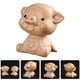 thumbnail image 2 of BRIGHTFUFU Estatua de cerdo de madera tallada en madera estatua de cerdo figura de cerdo de madera delicada decoración de cerdo de madera, 2 of 7
