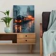 thumbnail image 5 of Foggy Night Railway Steam Train Canvas Wall Art, Modern Home Decor Canvas Print for Living Room Bedroom, 5 of 8