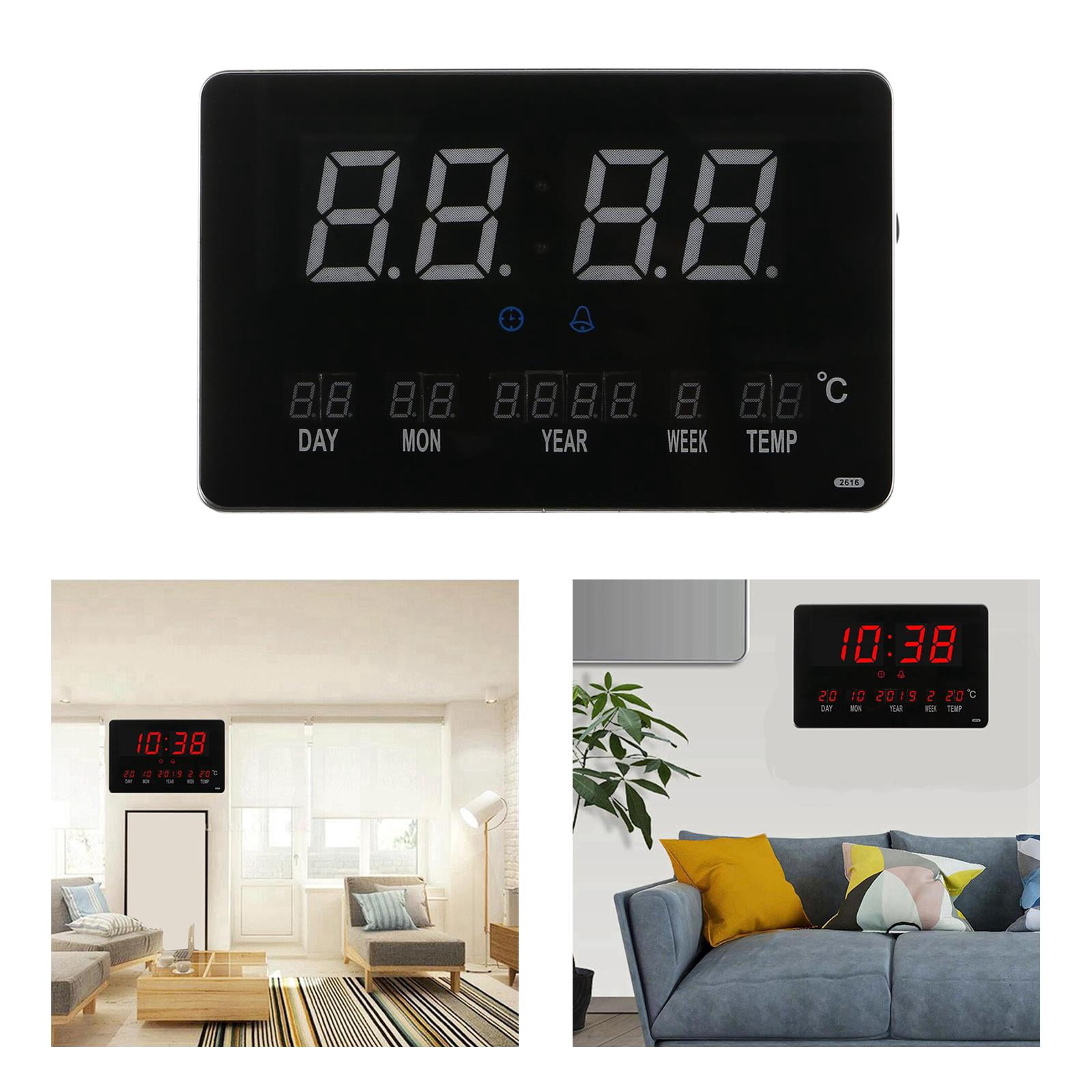 Axioma Homyl Desk Digital Alarm Clock Display Calender Temperature Bedroom Bedside