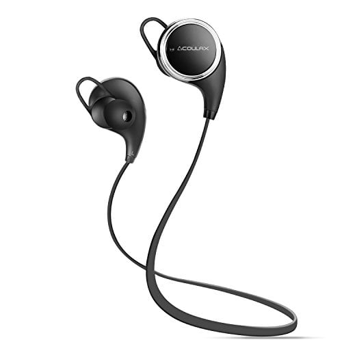 COULAX Bluetooth Headphones V4.1 Wireless Earbuds w/ Built-in Mic