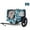 Black+Blue + Steel, variant on Outdoor Heavy Duty Collapsible Pet Bike Trailer with 16-Inch All-Terrain Wheels & Universal Hitch – Foldable Dog/Cargo Carrier Cart for Bicycles, blue+black