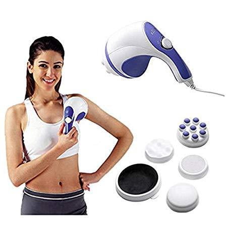 Electric Body Push Cellulite Massager Vibration Fat Remover Loss Weight Machine with 5 Headers Relax Spin Tone Slimming Lose Weight Burn Full Vibration (Best Shoulder Massage Machine)