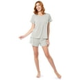 thumbnail image 3 of Fruit of the Loom Women's Soft and Breathable Short Sleeve Crew Top & Pajama Short Set, Sizes S-4X, 3 of 12